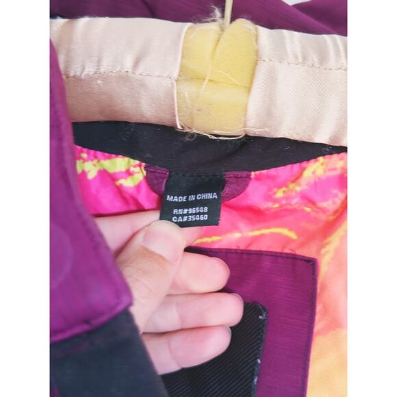 Oakley Full Zip Snowboarding Parka Fur Hood Ski Coat Medium Pink - Picture 7 of 12